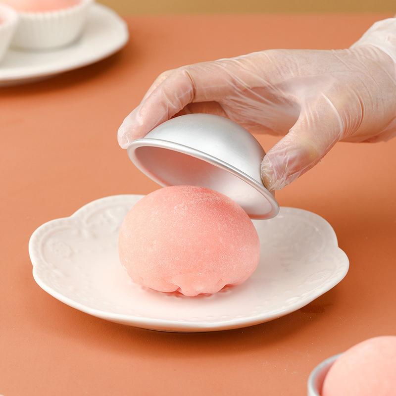 Практичная форма для десерта Daifuku, форма для выпечки торта, форма для выпечки снежка, форма для моти, 3D-алюминиевый шар