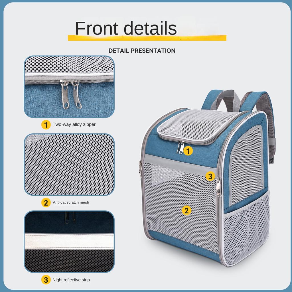 Рюкзак для переноски кошек, рюкзак для собак среднего и малого размера, вентилируемый сетчатый рюкзак для собак, дорожный рюкзак для походов, прогулок на открытом воздухе