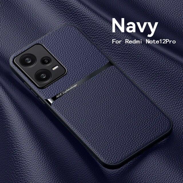Для Xiaomi Redmi Note 13 Pro Plus автомобильный магнитный держатель силиконовый чехол для Redmi Note 12 Note 11 ProPlus 10S 9S кожаная текстура противоударная задняя крышка