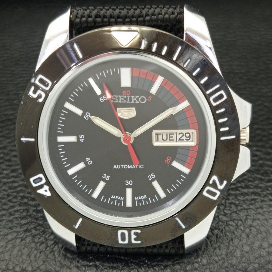 JAPAN SEIKO 5 MENS AUTOMATIC 6309A ВОССТАНОВЛЕННЫЕ ЧАСЫ С ЧЕРНЫМ ЦИФЕРБЛАТОМ a426510-2