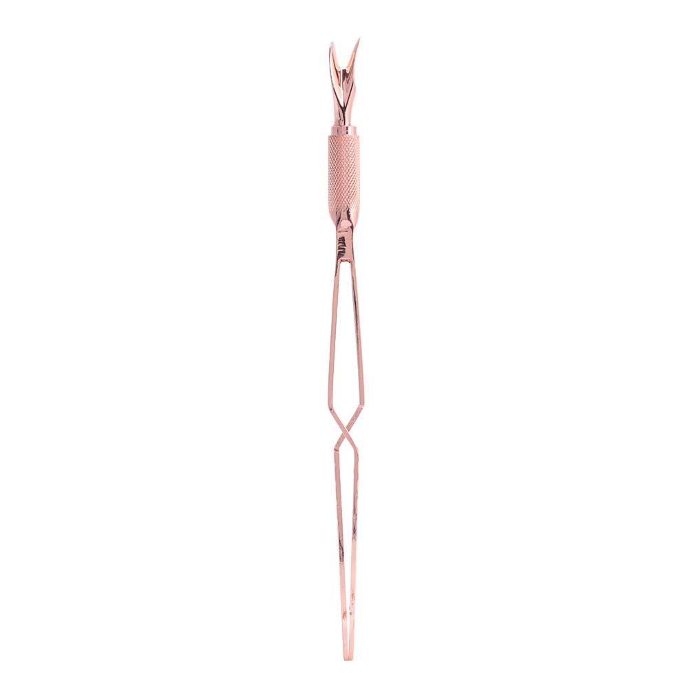 Nail Shaping Nail Glue Removal Clamp Stainless Steel Clip Nail Art Tool (Rose Gold)