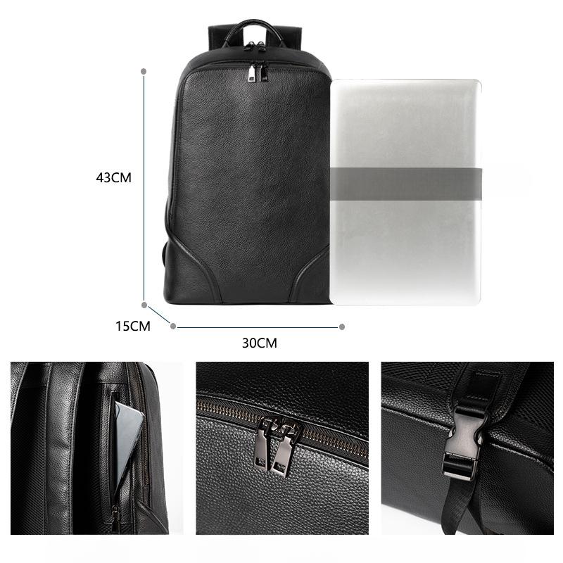 Мужской рюкзак из натуральной кожи, деловая сумка для компьютера, рюкзак большой емкости, модный многофункциональный рюкзак
