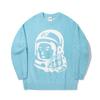 Li Ning X Billionaire Boys Club Skateboard Series Printed Loose Fit Pullover Comfortable Knit Sweater Men Sweater Off-White Blue AMBU345-3