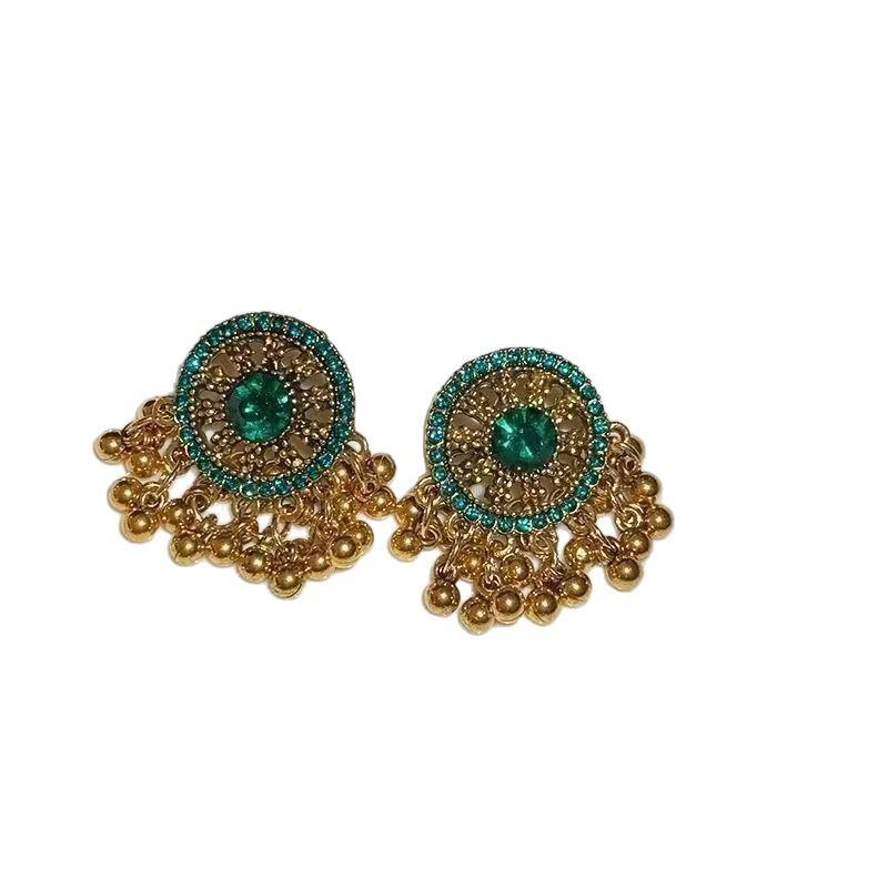 Vintage geometric fringed pearl earrings 1011 new popular high-end fashion earrings niche design earrings