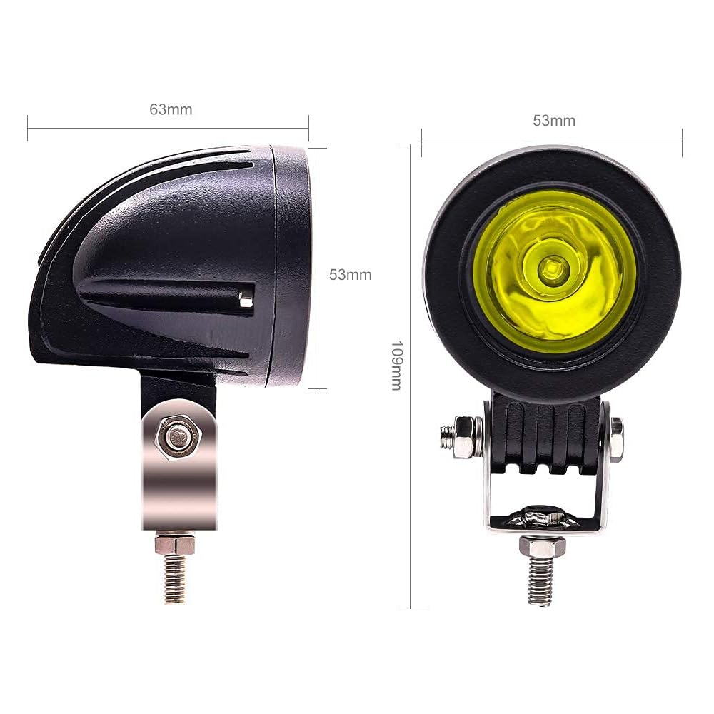 Aoling Светодиодный рабочий мотоциклетный противотуманный прожектор с переключателем, вилка, мотоциклетный противотуманный универсальный светодиодный вспомогательный свет, комплект из 2 ламп, маленький, легкий, свет, 12 В, 24 В,