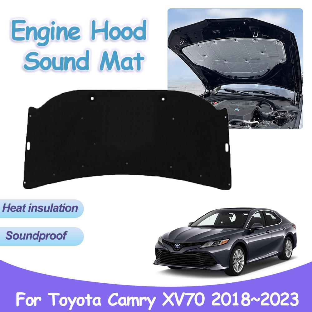 Накладка на капот двигателя для Toyota Camry XV70 Daihatsu Altis Hybrid 2018~2024 Звукоизоляция автомобиля, теплоизоляция, хлопковый коврик, огнестойкие аксессуары
