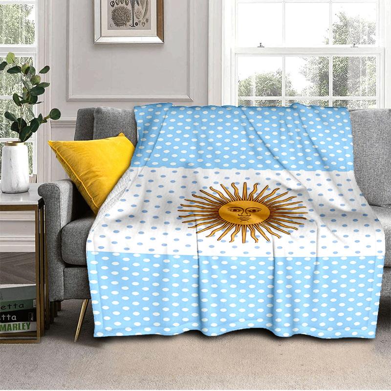 Argentina Flag Design Blanket Suitable for Sofas, Beds, Offices, And Camping - Perfect Gift for Halloween Christmas