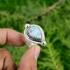 Larimar Stone Mother Bezel Throat Chakra Engagement New Ring Jewelry 925 Silver