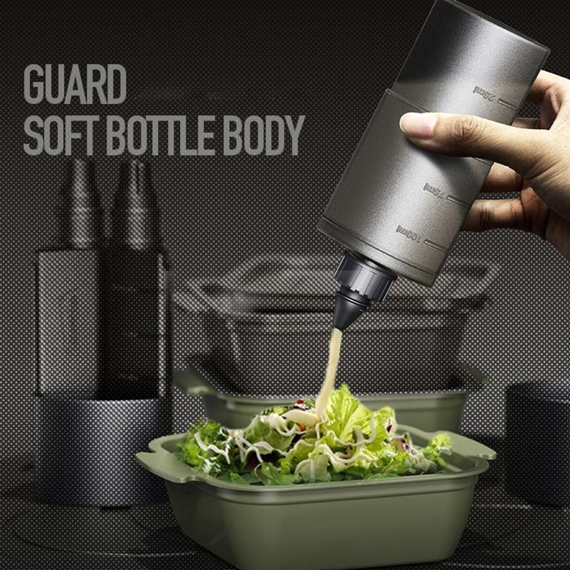 Camping Spices Seasoning Bottle Outdoor Squeeze Condiment Bottle Squeeze Sauce Bottle for Kitchen Seasoning BBQ Sauces
