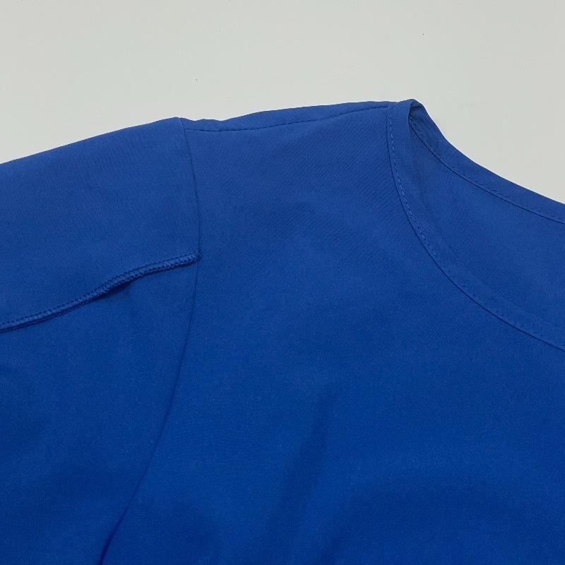 Летнее круглое шея накидка с коротким рукавом свободные женские повседневные платья элегантное синее платье больших размеров для женщин модное винтажное однотонное женское короткое платье 25913