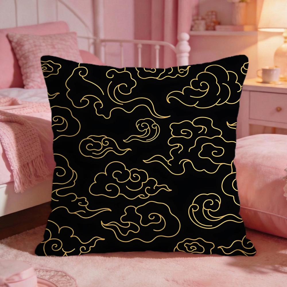 AAuspicious Cloud PatternS Cushion Cover Premium Comfort Reversible Pillow Cove Two in One Design for Any Room Car Interior