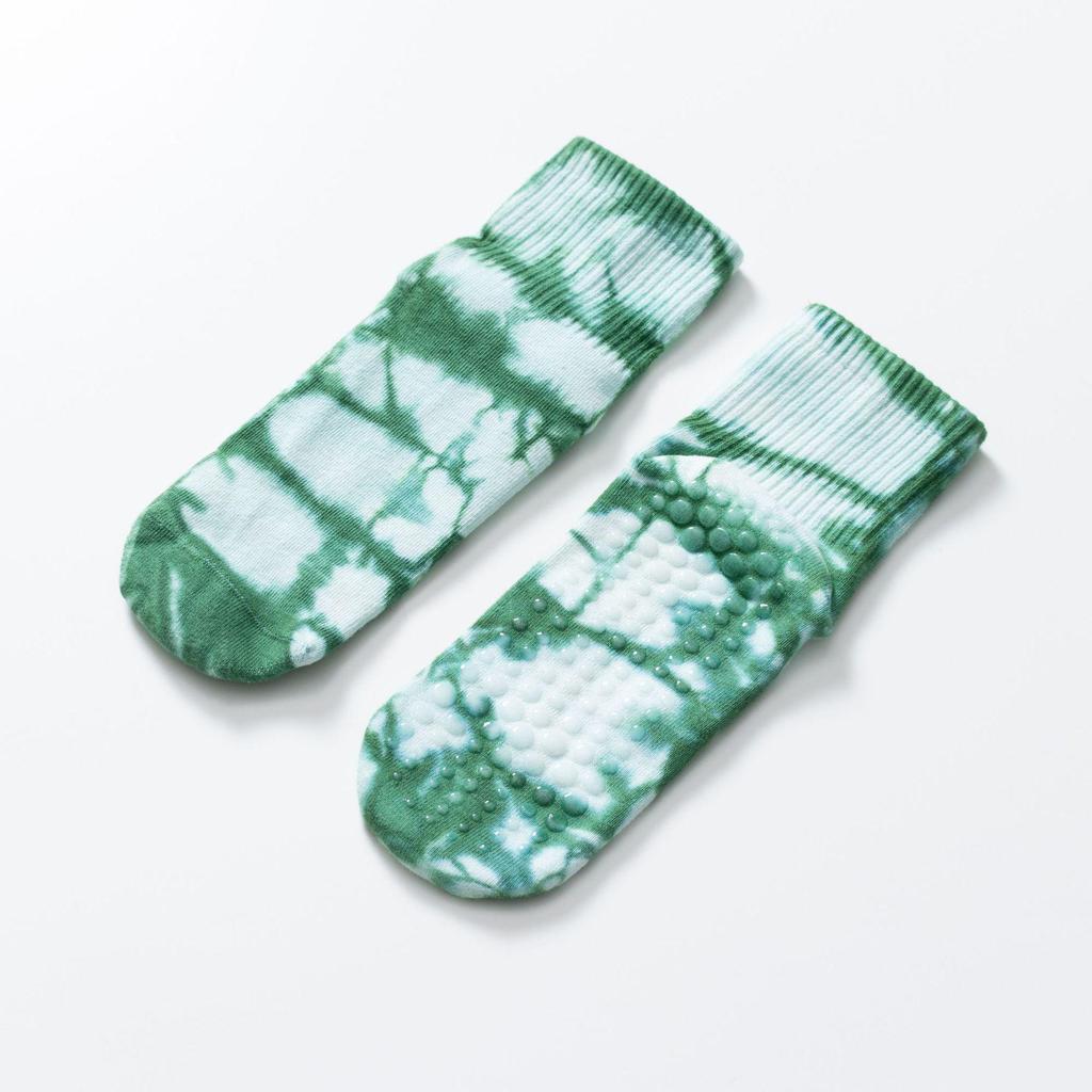 Женские нескользящие махровые носки для йоги с принтом тай-дай — теплые, впитывающие пот, всесезонный спортивный дизайн