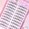 10 Rows Of Large Capacity Glue-Free False Eyelashes Single Cluster 11-12Mm C-Curled Natural Self-Adhesive False Eyelashes