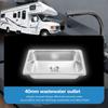 Раковина из нержавеющей стали RV 304 Высокоемкостная кухонная раковина для RV Мойка с 40-мм канализационным выпуском для лодок Яхты Лодки