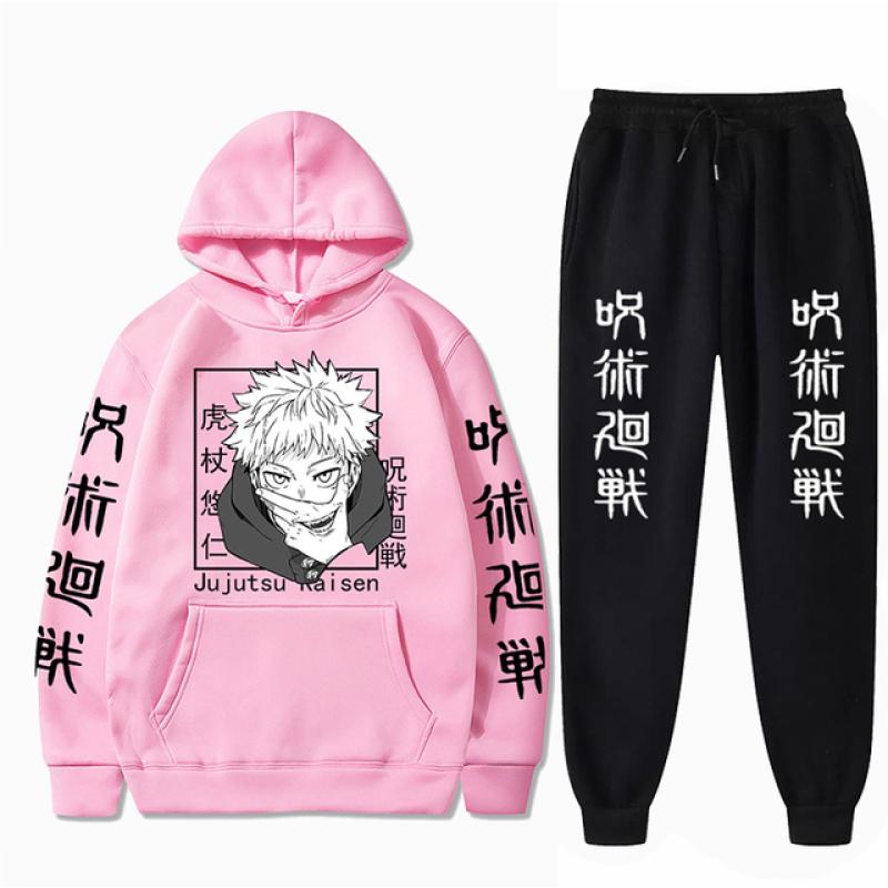 Мужской комплект аниме дзюдзюцу кайсен Годзё Сатору брюки с капюшоном повседневные 2 шт. мужские и женские комплекты унисекс с длинными рукавами модные толстовки с капюшоном