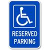 Ada Handicap Reserved Parking Aluminum Weatherproof 8" X 12" Sign P00264
