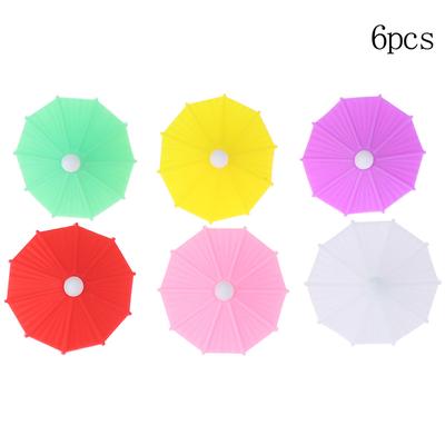 Зонтик для бокала с маркером, подвески, 6 шт., чашка для идентификации чашки для питья приятеля