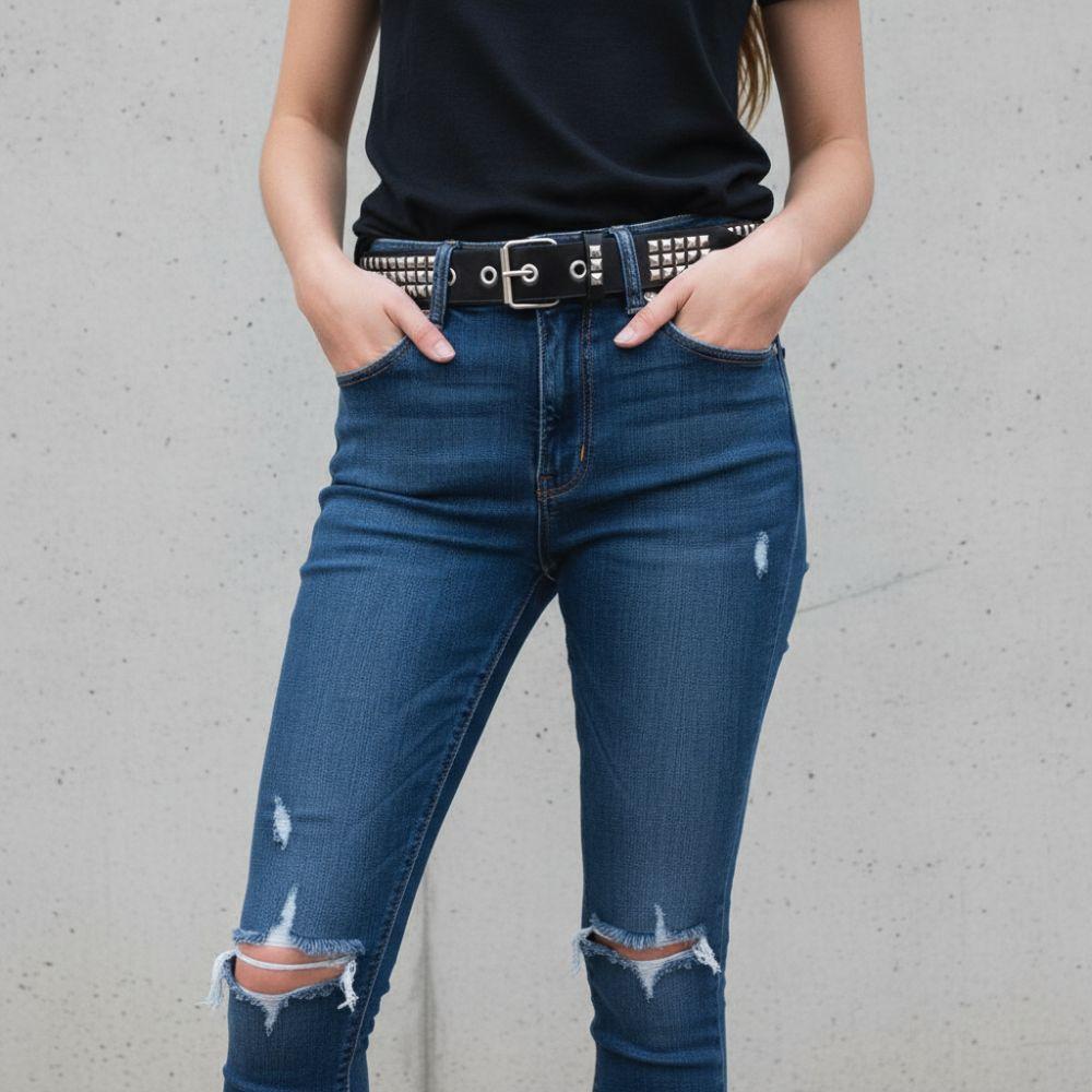 PU Material Women's Leather Belt Needle Buckle Casual Waist Belt Pants Decoration
