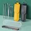 6Pcs/Set Ear Cleaner Ear Wax Pickers Stainless Steel Earpick Wax Remover Piercing Kit Earwax Curette Spoon Care Ear Clean Tools