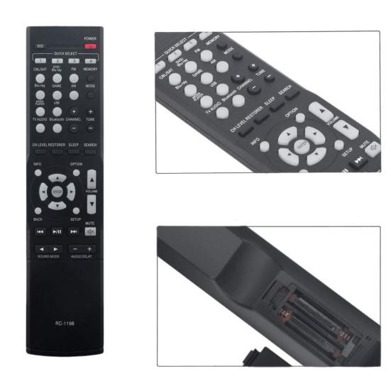 Пульт дистанционного управления RC-1196 Замена для AV-ресивера Denon Простая настройка Эргономичный Смарт-чипсет Пульт дистанционного управления AV-ресивером для домашнего кинотеатра