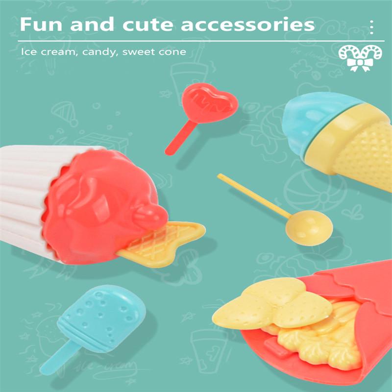 Children Play House Toys Sound Light Music Candy Ice Cream Snack Car Accessories