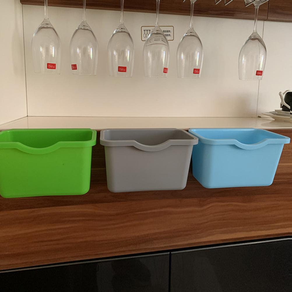 Пластиковая корзина на двери кухонного шкафа, подвесной мусорный бак, мусорное ведро, коробка для мусора