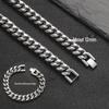 Мужской титановый стальной круглый шлифованный цепной ожерелье-браслет - Хип-хоп стиль, не выцветающие украшения