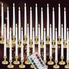 6Pcs Flameless Taper Candles 3D Flickering Flame LED Window Candles with Remote and Removable Holder for Wedding Christmas Decor