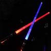 2Pcs Lightsaber Extendable Light-Up Toy Sword RGB Color Telescopic Light Bars with Sound Effect