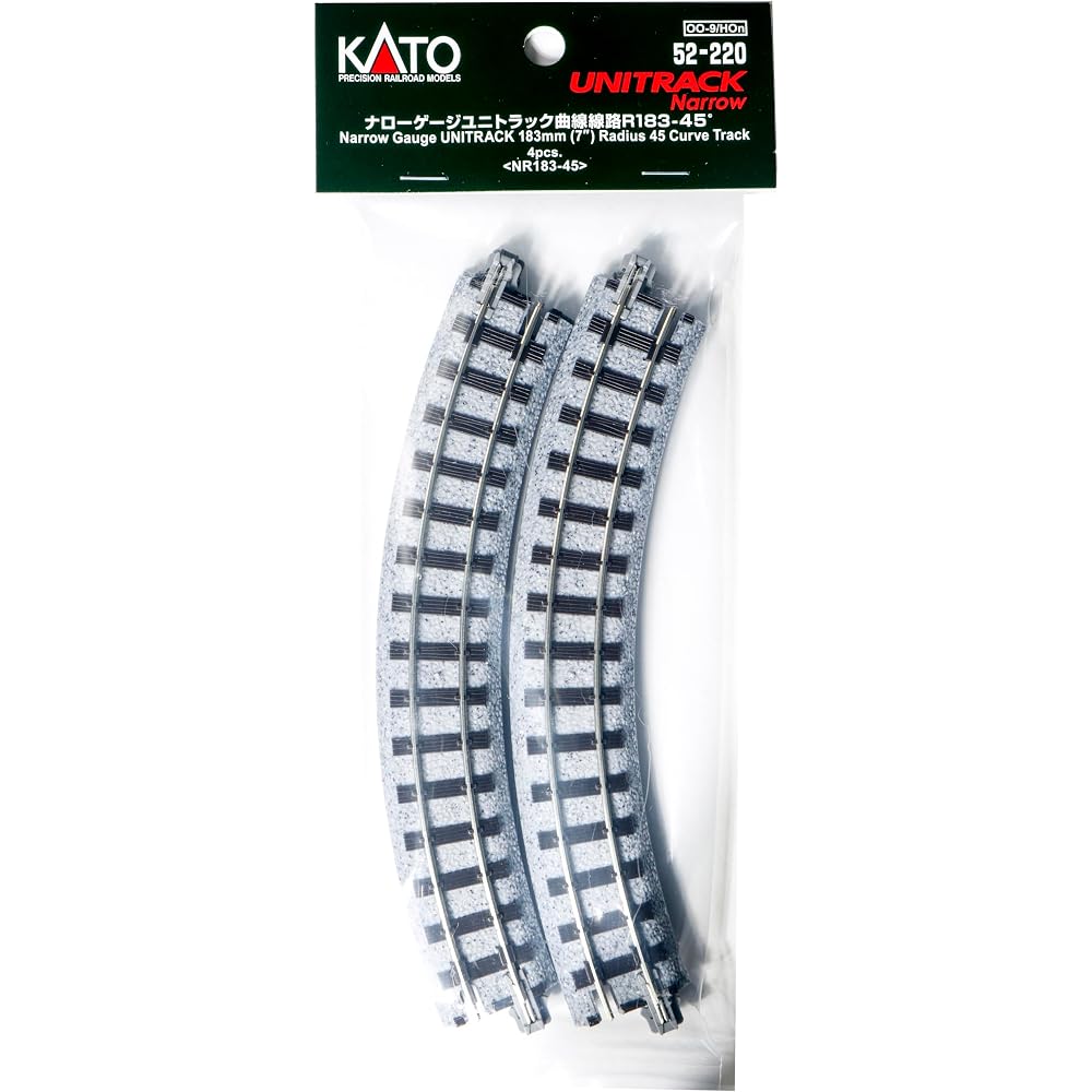 KATO Узкоколейная система Unitrack Изогнутый путь R183-45° 4 шт. 52-220 Принадлежности для моделей поездов
