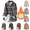 Women's Autumn And Winter Plaid Retro Loose Padded Long-Sleeved Shirt