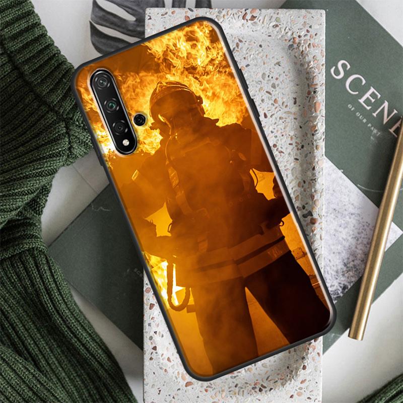 Firefighter Heroes For Huawei Nova Y61 Y91 Y70 Y90 Y60 Y72 9 10 SE 12i 12s 11i 5T P60 Pro P20 P30 P40 Lite Case