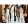 Cashmere Floral Silk Scarf: Women's Summer Thin Retro Ribbon, Neck Tie & Waist Accessory