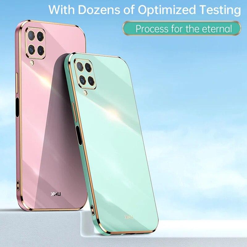 KEYSION Роскошный чехол с покрытием для Samsung A22 4G A22S 5G A12 A50S, силиконовый квадратный противоударный чехол для телефона Galaxy M53 M33 M32 4G