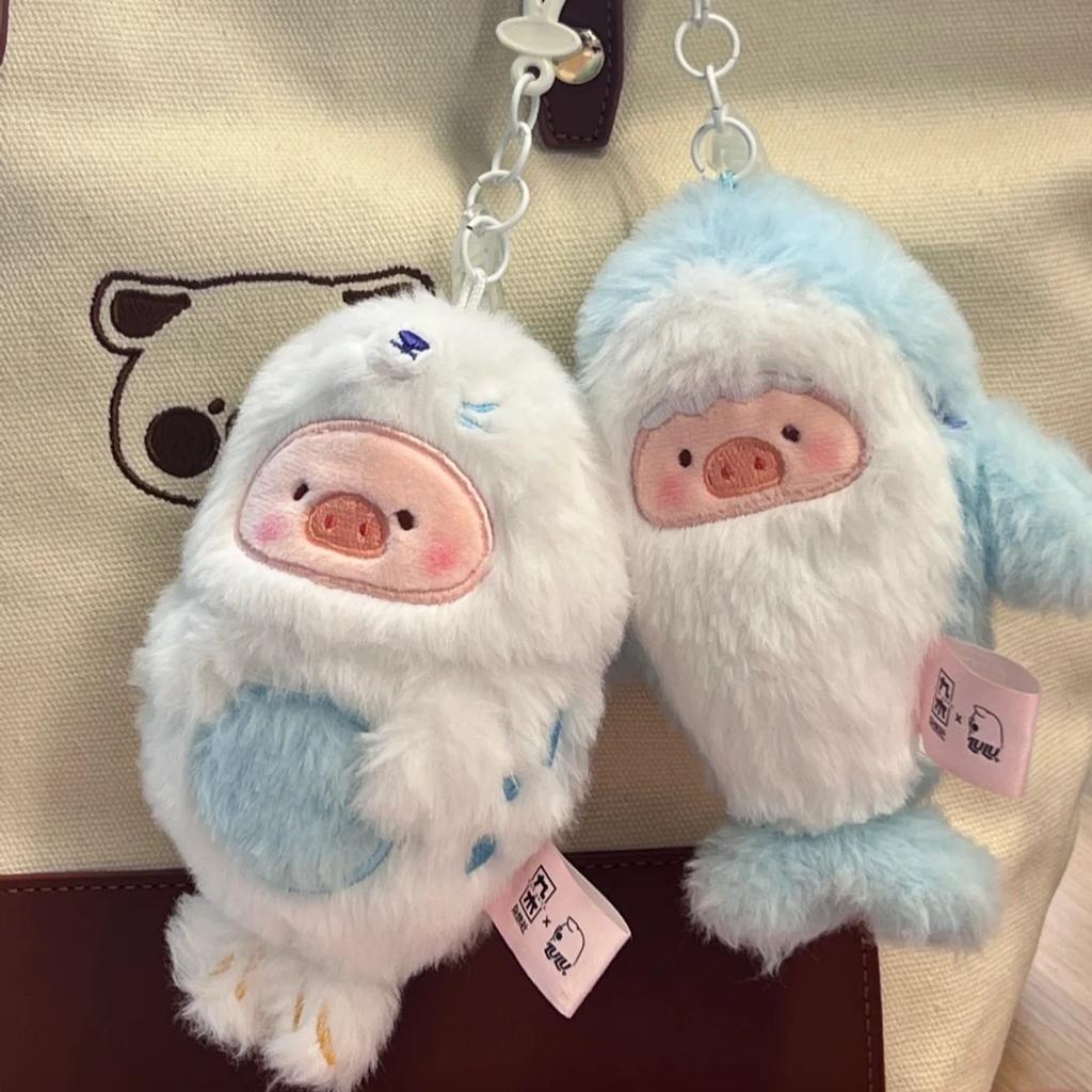 Genuine LuLu The Piggy Ocean Series Cute Plush Pendant Dolls Hexagonal Dinosaur Seal Lu Anime Peripheral Stuffed Ornaments Gift