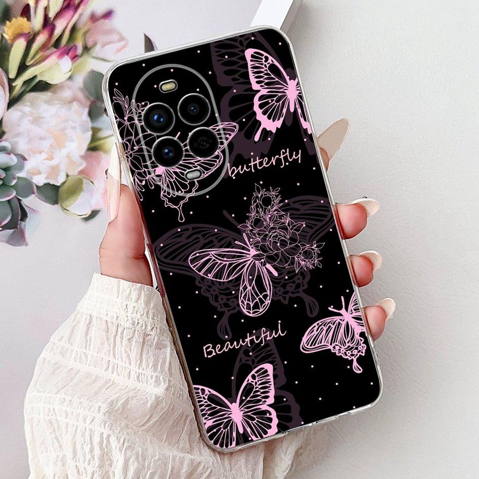 For Huawei Nova 13 Case Nova13 5G Cover BLK-AL80 Funda Popular Flower Butterfly Soft Clear Silicone Cases For Nova 13 Pro Bumper