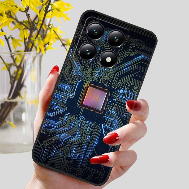 Для Xiaomi 14T / 14T Pro Чехол Модный Черный ТПУ Мраморный Расписной Чехол для Xiaomi 14T Pro Ударопрочный Корпус Capa Силиконовый Мешок 6.67''