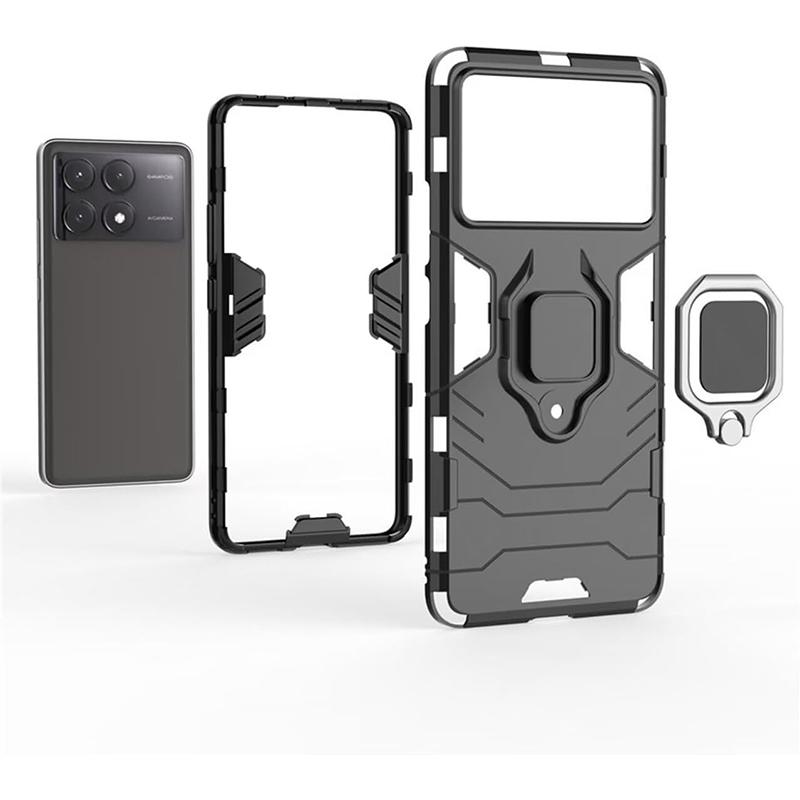 Ring Holder Car Magnetic Cover For POCO X6 F6 Pro Case For POCO M6 F5 X5 X4 X3 NFC M3 Pro F3 F4 GT C40 C65 M5S Shockproof Bumper