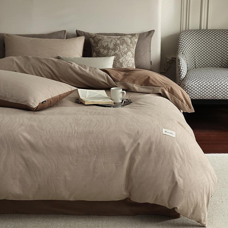 Комплект из четырех предметов из 100% высококачественного чистого хлопка, хлопковый жаккардовый комплект одеяла класса А для матери и ребенка, комплект постельного белья класса люкс