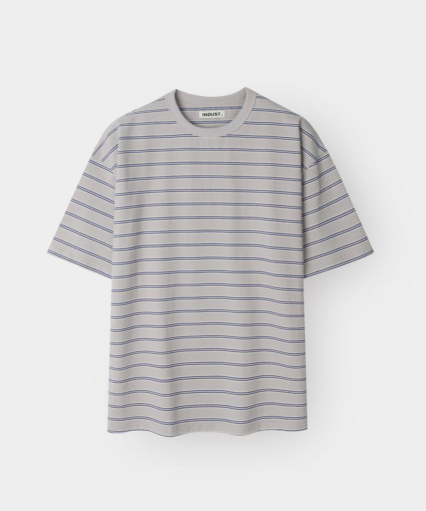 INDUST Striped Half T-Shirt_8 Colors (Type A)