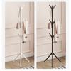 Standing Coat and Hat Hanger Organizer Freestanding Coat Rack Coat Tree with 8 Hooks for Hats Coats Scarves Handbags