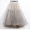 Autumn and Winter Half-body Cake Skirt, Oversized Umbrella Skirt, Long Heavy Industry Flocking Polka Dot A-shaped Skirt, Fluffy Skirt
