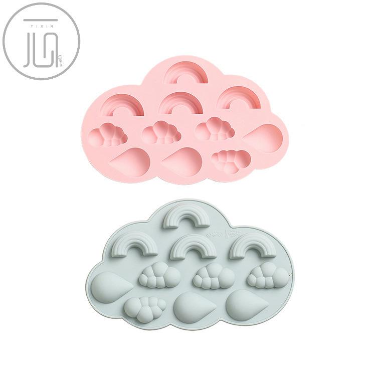Радужное облако, форма капли дождя, силиконовая форма для выпечки торта, кубик льда, конфеты, пудинг, форма для льда, сделай сам