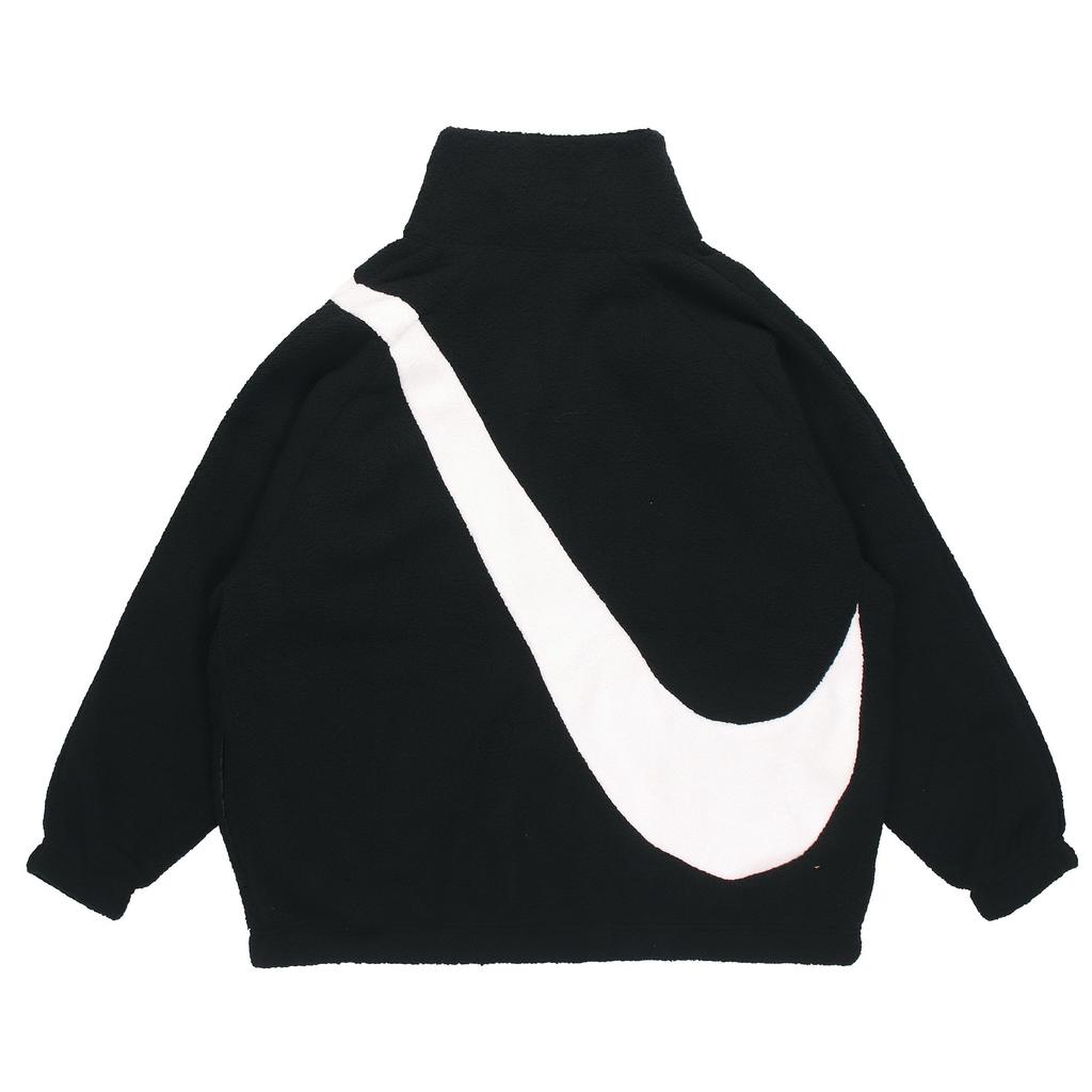 Nike Двусторонняя утолщенная флисовая куртка из шерпа для весенней женской верхней одежды черного цвета CZ4064-010
