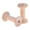 24Pcs Wooden Empty Thread Spools Large Unfinished Wood Spools Wire Weaving Bobbins for Arts Crafts Cord Roll