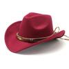 Tibetan Top Hat Minority Style Metal Feather Western Cowboy Top Hat Men And Women Couple Hat Felt Hat
