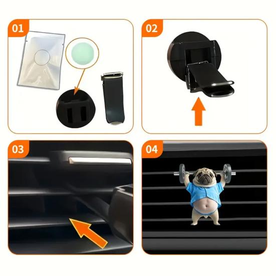 Автомобильный зажим для воздуховода, освежитель воздуха для собак, зажимы для духов, акриловое украшение для салона автомобиля