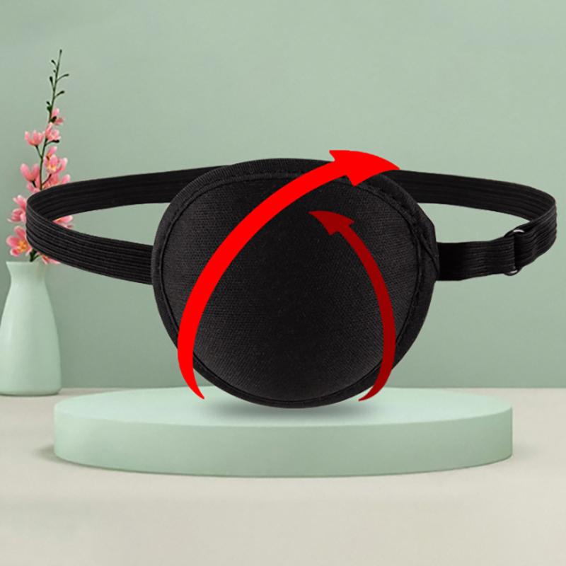 Пиратская повязка на глаз унисекс, черная, на один глаз, повязка на глаз, моющаяся, регулируемая, вогнутая, детский пиратский костюм для косплея