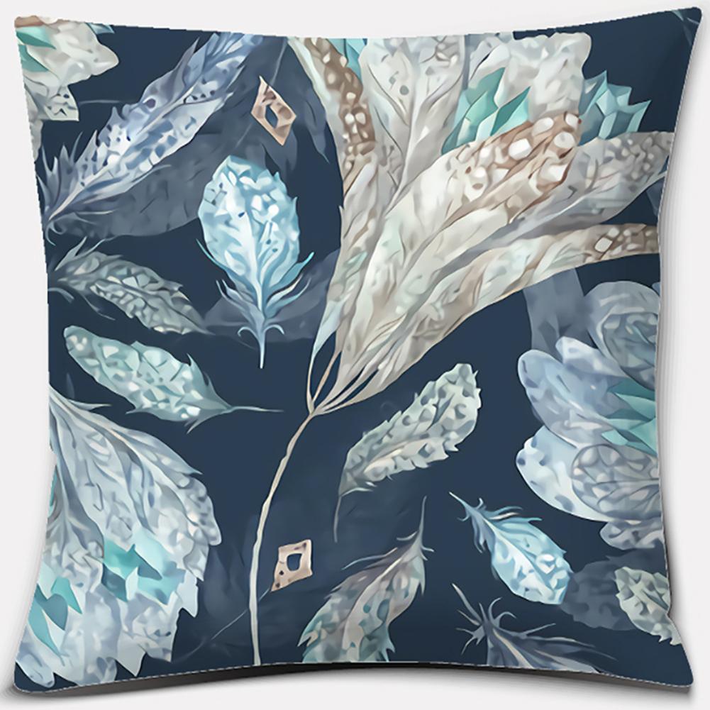 Наволочка с принтом цветов и птиц, квадратная наволочка, украшение для дома и офиса, наволочка, чехол для подушки