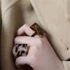 Tortoiseshell Rectangle Elegant Acrylic Finger Rings Resin Rings Leopard Pattern Fashion Jewelry